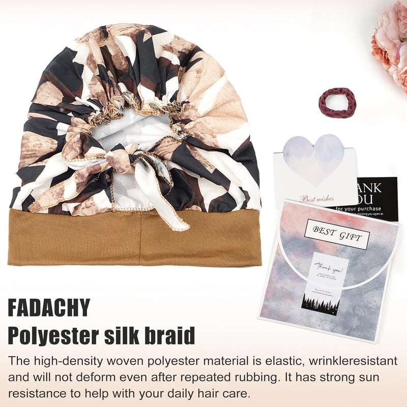 FADACHY Chemo Headwear for Women,Chemo Caps Lightweight for Summer with Head Scarf,Silky Soft Hair Turbans Fashion - Image 5